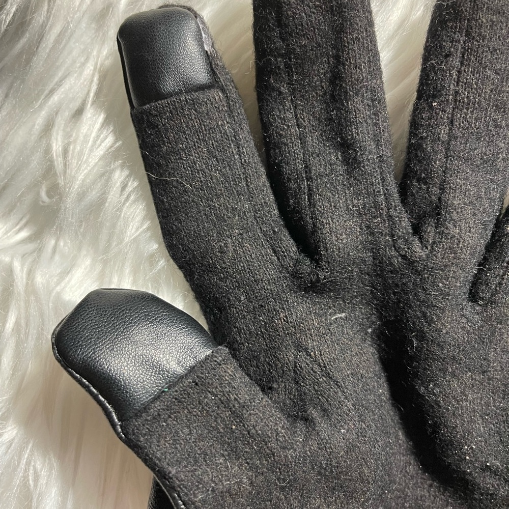 Electronics/Screen Touch Black Leather Gloves - image 4